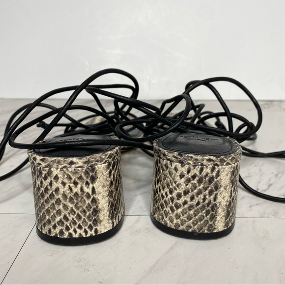 Marc Fisher Jacinda Lace Up Snake Heeled Sandal 8.5 M - Picture 4 of 13